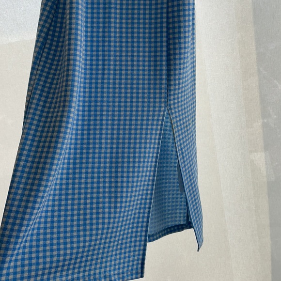 Zara blue checkered print dress - Picture 4 of 6